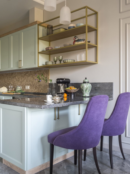 Уютная квартира с мятным кухонным гарнитуром — INMYROOM — Новости строительства | Дизайн и интерьер
